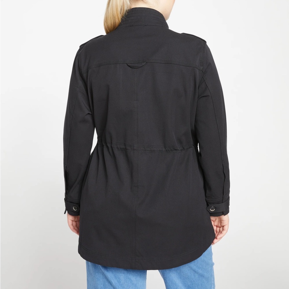 Universal Standard Vineyard Stretch Cotton Twill Jacket in Black Size S - Picture 2 of 12